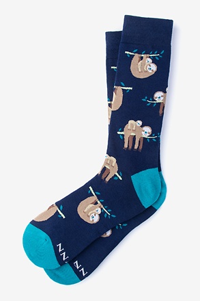 Sloth Navy Blue Sock