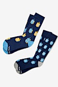 This is How I Roll Navy Blue His & Hers Socks Photo (0)