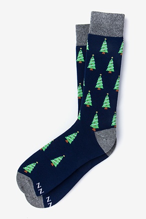 _Tinsel Toes Navy Blue Medium-Large Sock_
