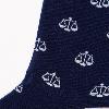 Navy Blue Carded Cotton Tip the Scales |  Scales of Justice | Lawyer Medium-Large Sock