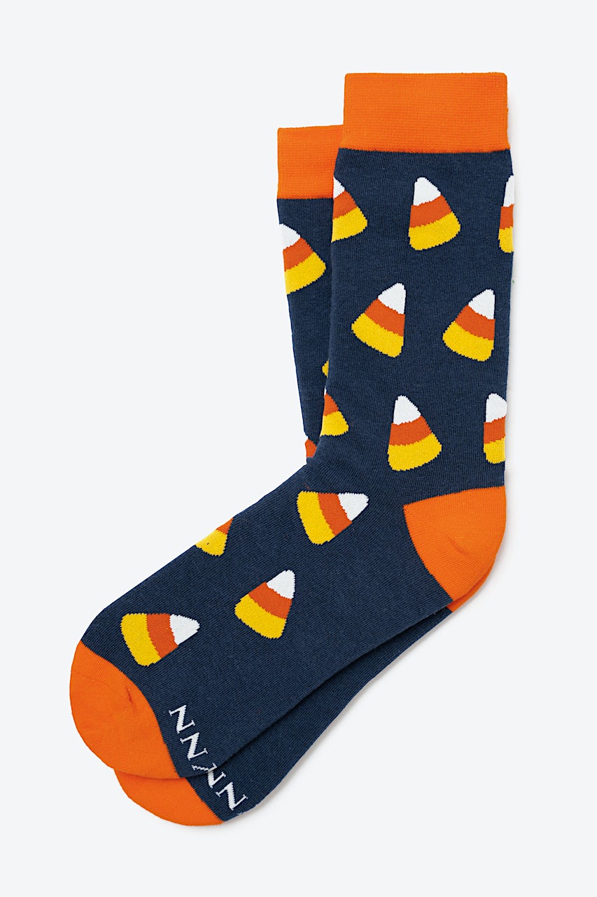 Trick or Treat Navy Blue His & Hers Socks Photo (2)