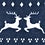 Navy Blue Carded Cotton Ugly Sweater Women's Sock