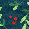 Navy Blue Carded Cotton Under the Mistletoe Small-Medium Sock