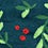 Navy Blue Carded Cotton Under the Mistletoe Small-Medium Sock