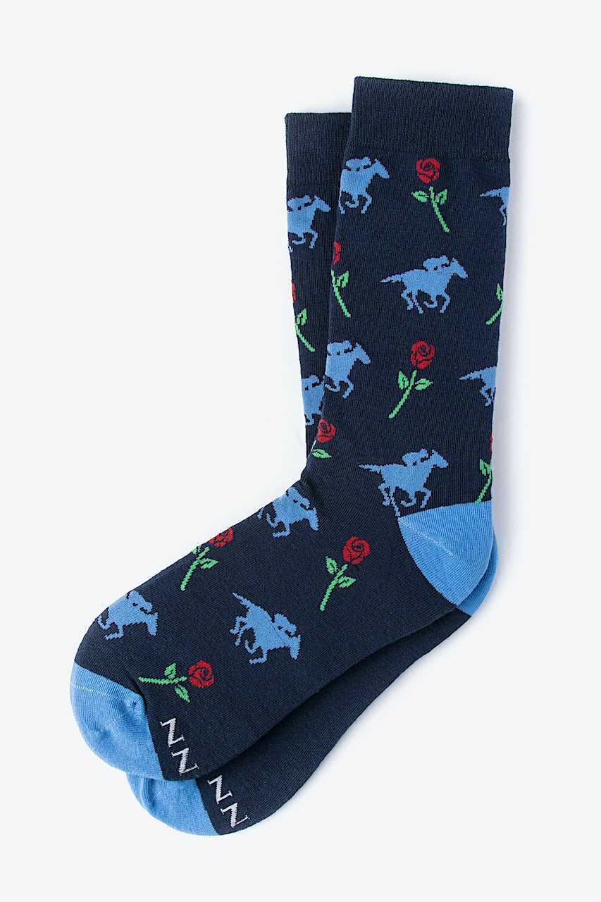 Victory Rose Navy Blue His & Hers Socks Photo (2)