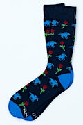 Victory Rose Navy Blue His & Hers Socks Photo (1)