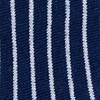 Navy Blue Carded Cotton Villa Park Stripe No-Show Sock