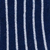 Navy Blue Carded Cotton Villa Park Stripe No-Show Sock