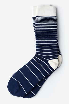 Villa Park Stripe Navy Blue Sock