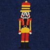Navy Blue Carded Cotton What's Crackin' Nutcracker Medium-Large Sock