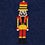 Navy Blue Carded Cotton What's Crackin' Nutcracker Medium-Large Sock