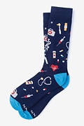 Doctor Medical Navy Blue Sock Photo (0)