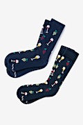 Wine Snob Navy Blue His & Hers Socks Photo (0)