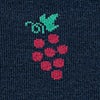 Navy Blue Carded Cotton Wine Snob Medium-Large Sock