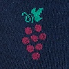 Navy Blue Carded Cotton Wine Snob Small-Medium Sock