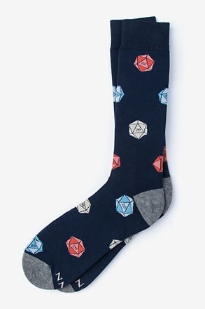 Dungeons and Dragons  D20 | D&D Navy Blue Sock