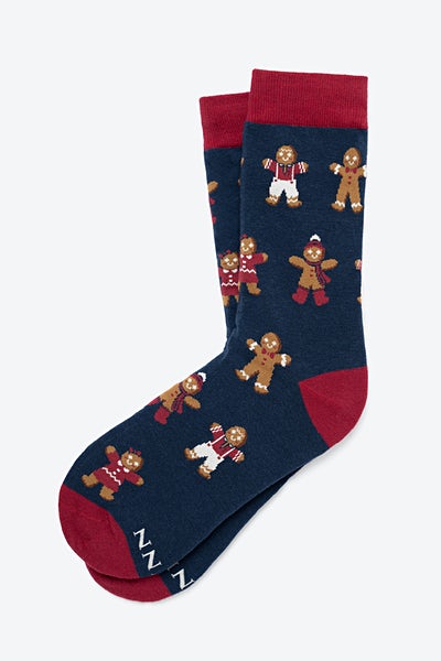 Navy Blue Carded Cotton You Can't Catch Me Women's Sock | Ties.com