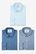 Navy Blue Cotton All Blue Everything Shirt Pack | Ties.com