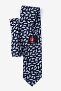 Arsen Navy Blue Extra Long Tie Photo (1)