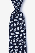 Arsen Navy Blue Extra Long Tie Photo (0)