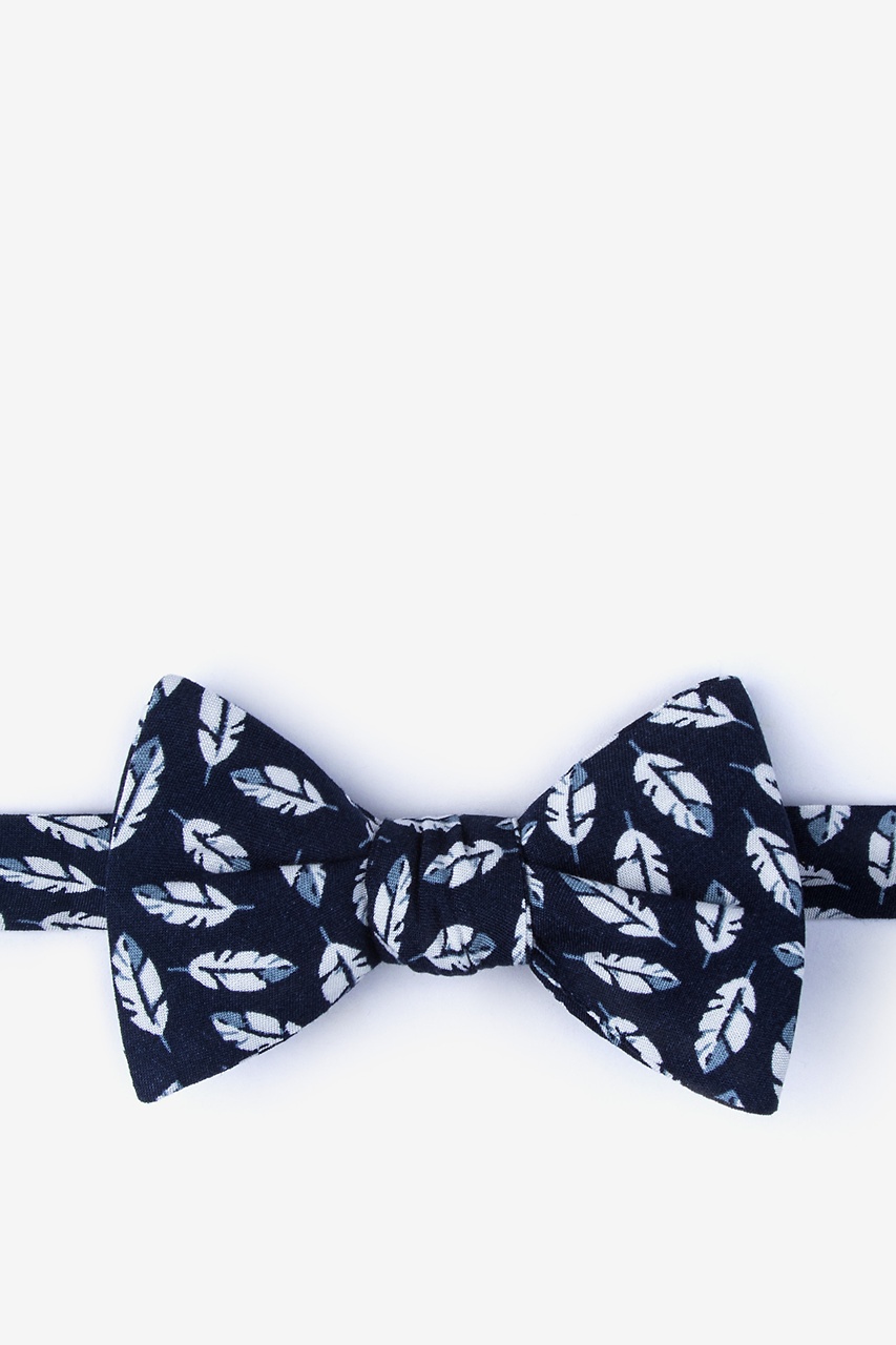 Arsen Navy Blue Self-Tie Bow Tie Photo (0)
