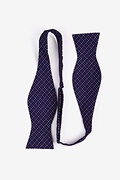 Ashland Navy Blue Self-Tie Bow Tie Photo (1)