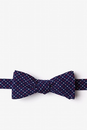 _Ashland Navy Blue Skinny Bow Tie_