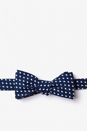 Bandon Navy Blue Skinny Bow Tie