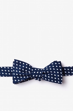 _Bandon Navy Blue Skinny Bow Tie_