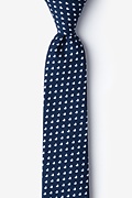 Bandon Navy Blue Skinny Tie Photo (0)