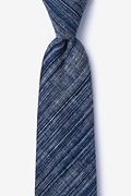 Bates Navy Blue Extra Long Tie Photo (0)