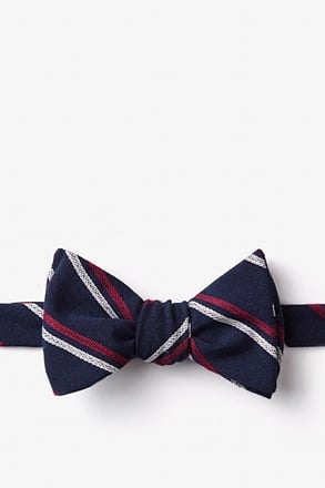 _Beasley Navy Blue Self-Tie Bow Tie_