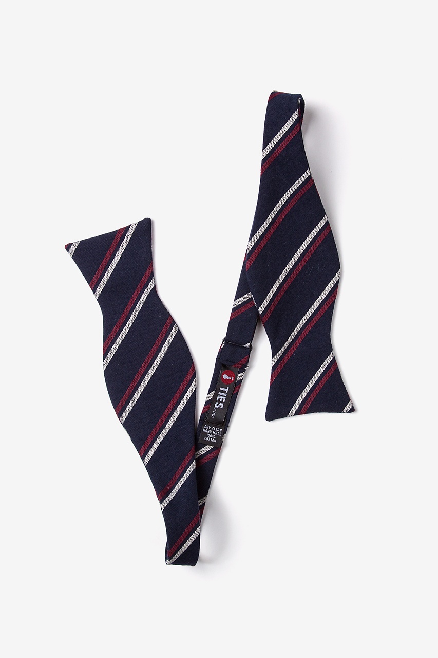 Beasley Navy Blue Self-Tie Bow Tie Photo (1)