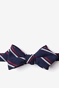 Beasley Self-Tie Navy Blue Diamond Tip Bow Tie Photo (0)