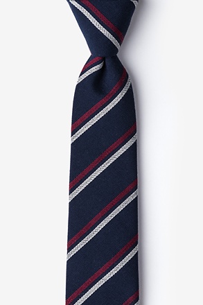 Beasley Navy Blue Skinny Tie