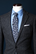 Biff Navy Blue Extra Long Tie Photo (2)