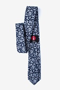 Blaze Navy Blue Skinny Tie Photo (1)