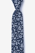 Blaze Navy Blue Skinny Tie Photo (0)