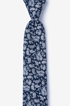 _Blaze Navy Blue Skinny Tie_