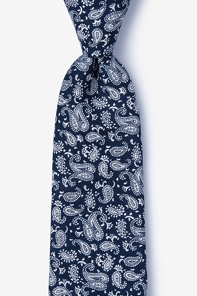 Navy Blue Cotton Blaze Tie