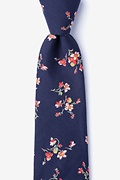 Bowling Navy Blue Extra Long Tie Photo (0)