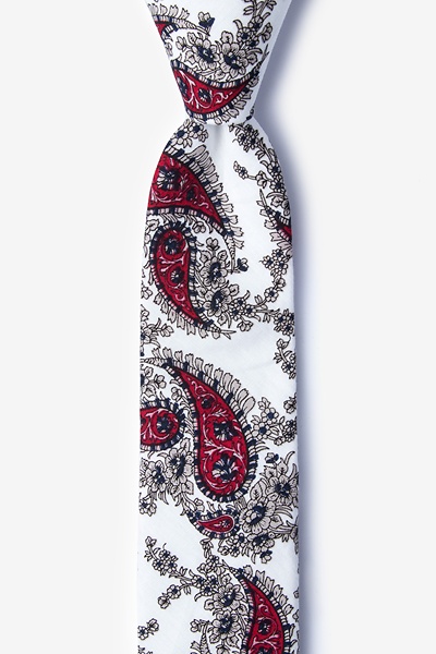 Navy Blue Cotton Brett Skinny Tie