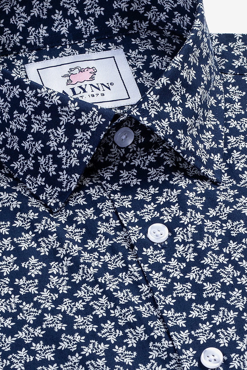 Brooks Floral Navy Blue Casual Shirt Photo (1)