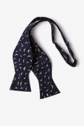 Carlsbad Navy Blue Self-Tie Bow Tie Photo (1)