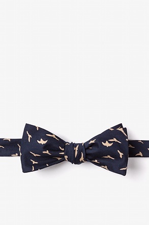 Carlsbad Navy Blue Skinny Bow Tie