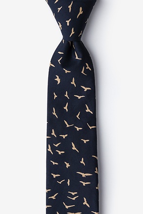 _Carlsbad Navy Blue Skinny Tie_