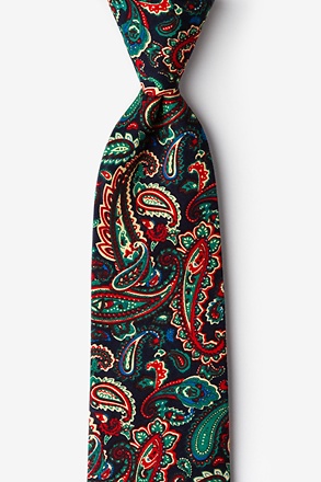 _Carrollton Navy Blue Extra Long Tie_