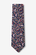 Cedar Hill Navy Blue Extra Long Tie Photo (1)