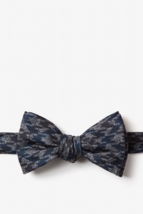 Chandler Navy Blue Self-Tie Bow Tie