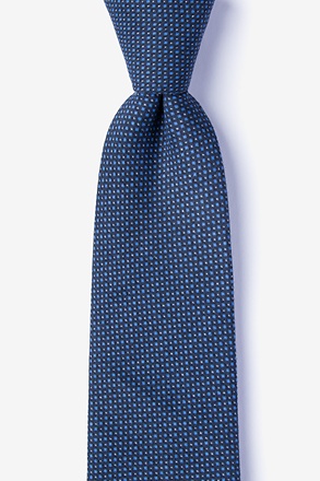 _Chester Navy Blue Extra Long Tie_